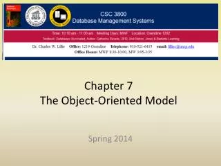 Chapter 7 The Object-Oriented Model