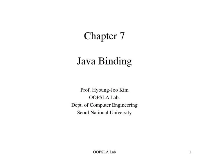 chapter 7 java binding