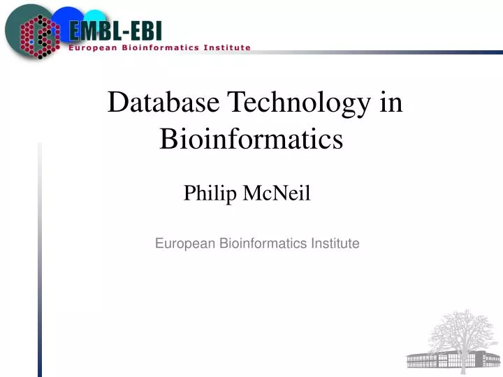 database technology in bioinformatics