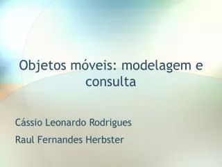 objetos m veis modelagem e consulta