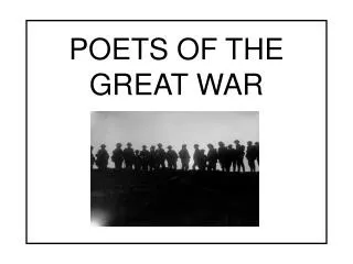 POETS OF THE GREAT WAR