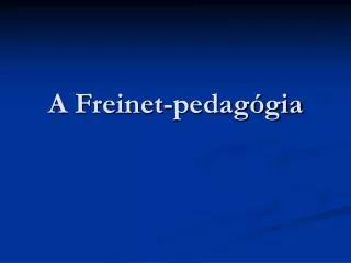 a freinet pedag gia
