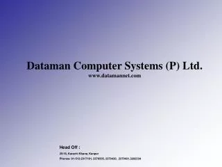 Dataman Computer Systems (P) Ltd. datamannet