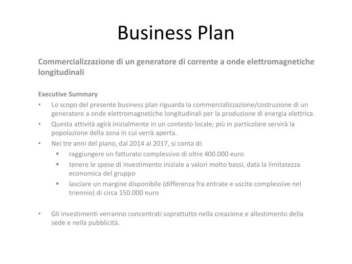 business plan