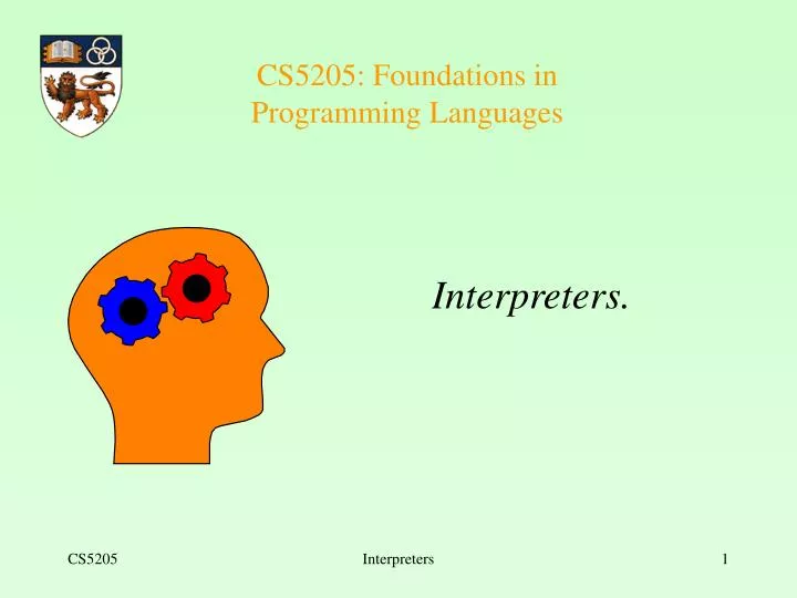 cs5205 foundations in programming languages