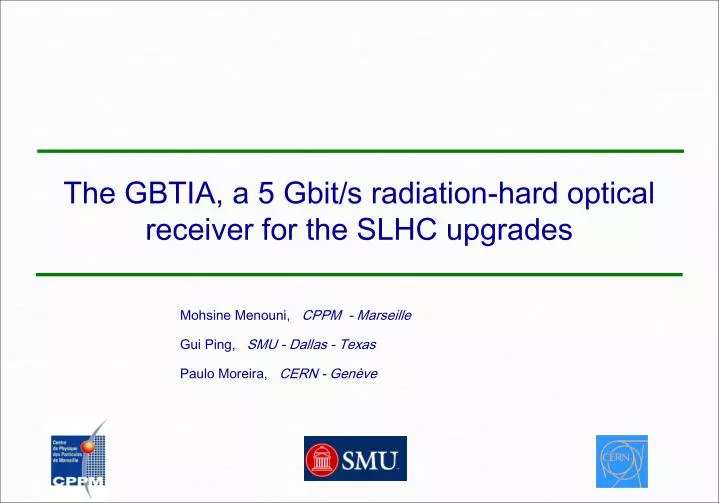 the gbtia a 5 gbit s radiation hard optical receiver for the slhc upgrades