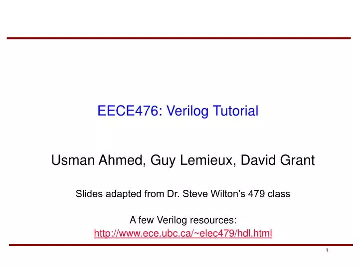 eece476 verilog tutorial