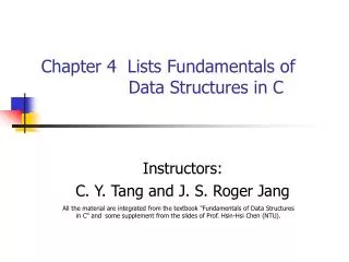 Chapter 4 Lists Fundamentals of Data Structures in C