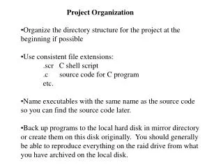 Project Organization