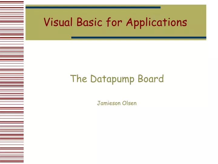 visual basic for applications