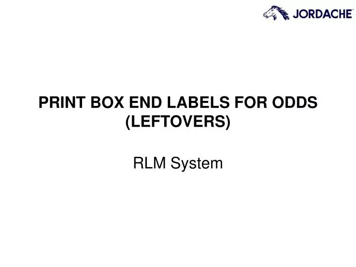 print box end labels for odds leftovers