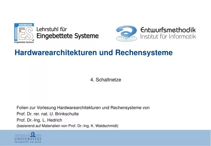 hardwarearchitekturen und rechensysteme