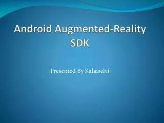Android Augmented-Reality SDK