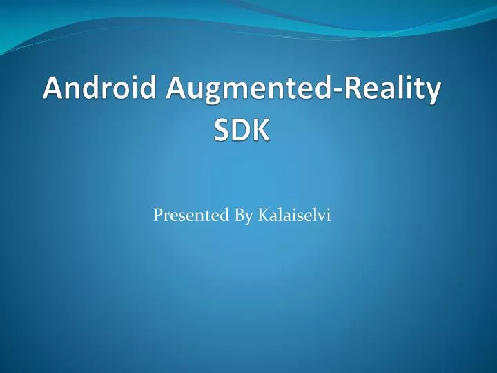 android augmented reality sdk