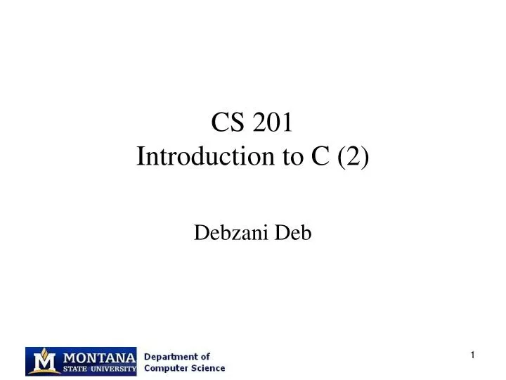 cs 201 introduction to c 2