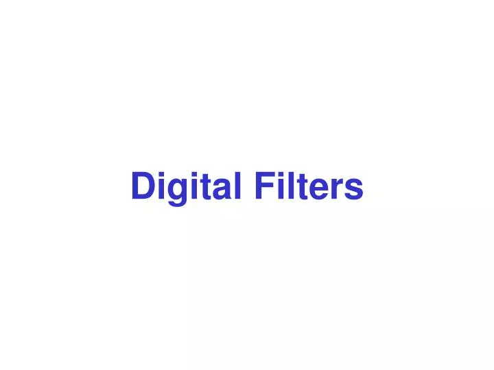 digital filters