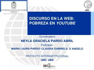 discurso en la web pobreza en youtube