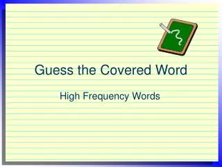 Guess the Covered Word