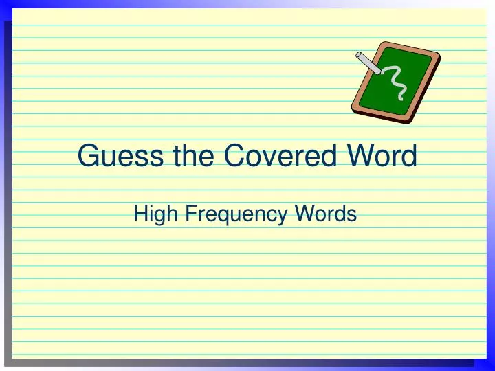 guess the covered word
