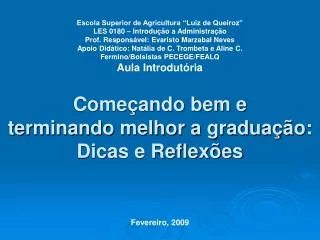 come ando bem e terminando melhor a gradua o dicas e reflex es