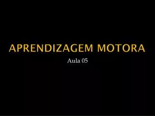aprendizagem motora