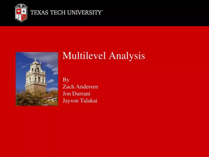 multilevel analysis