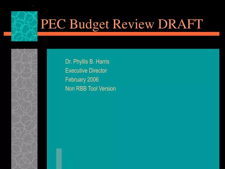 pec budget review draft