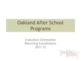 Oakland After School Programs