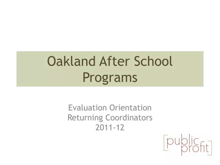 oakland after school programs