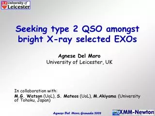 Seeking type 2 QSO amongst bright X-ray selected EXOs