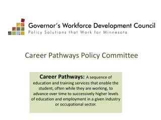 Career Pathways Policy Committee