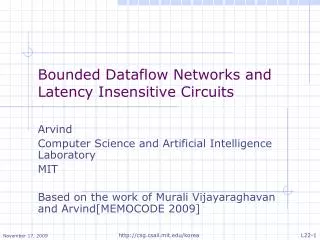 Bounded Dataflow Networks and Latency Insensitive Circuits