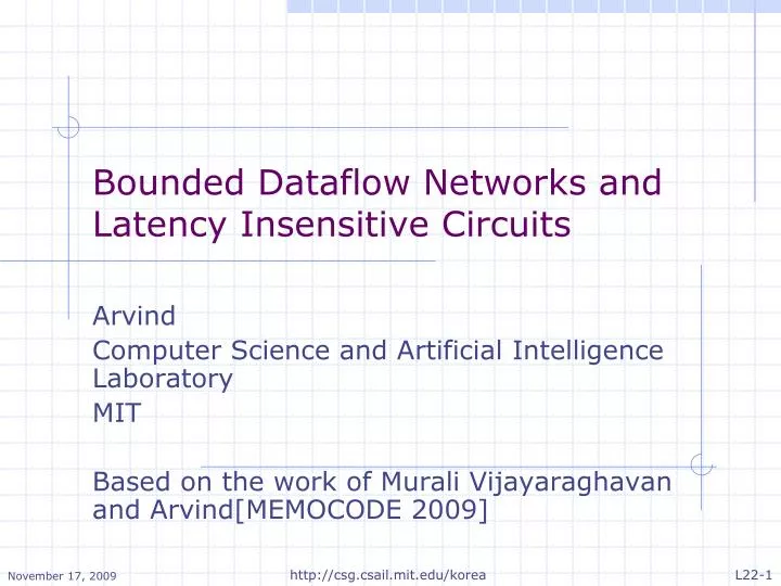 bounded dataflow networks and latency insensitive circuits