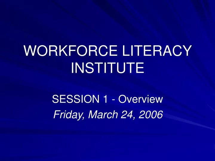 workforce literacy institute