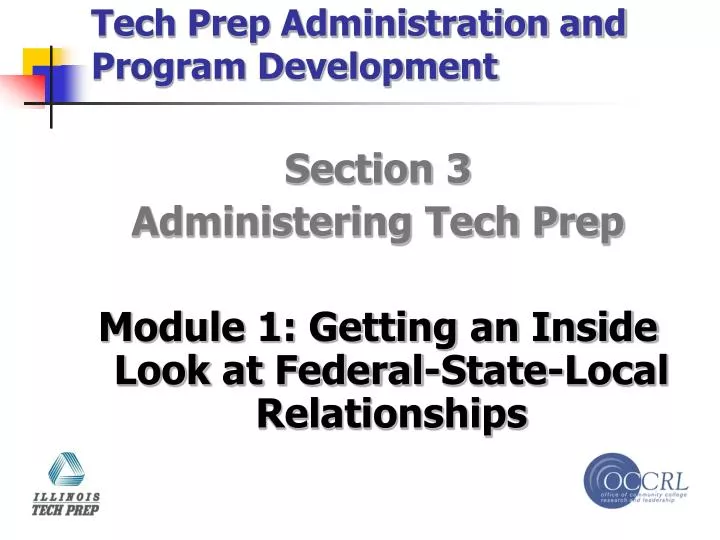 tech prep administration and program development