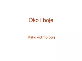 oko i boje