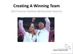 Creating A Winning Team - slide 1