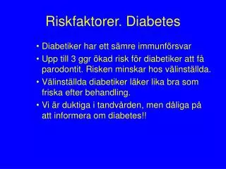 riskfaktorer diabetes
