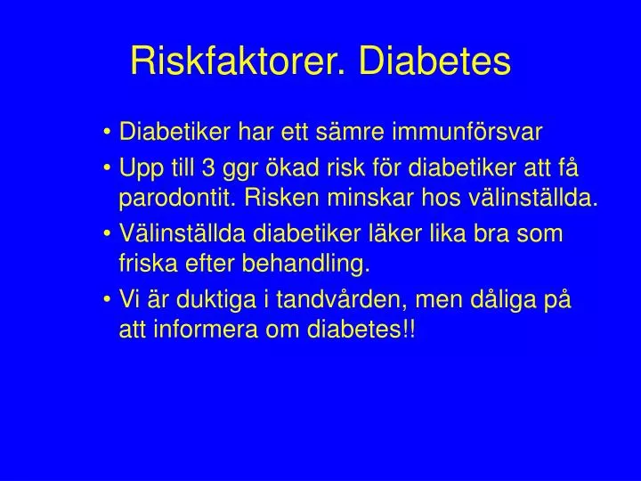 riskfaktorer diabetes