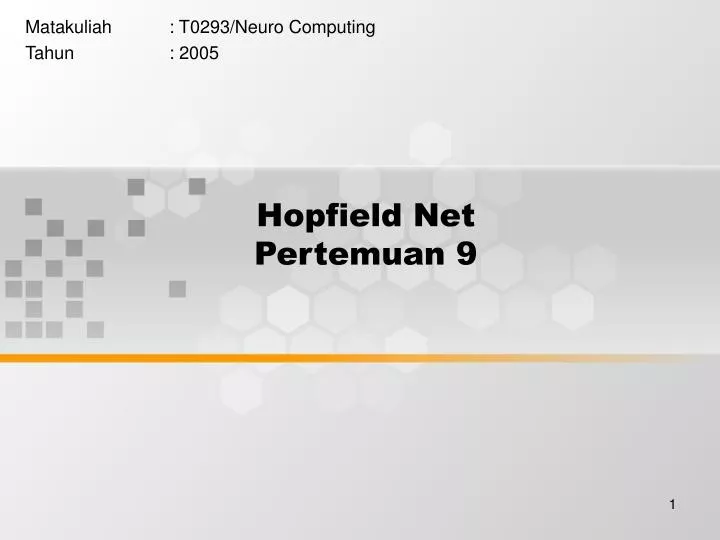 hopfield net pertemuan 9