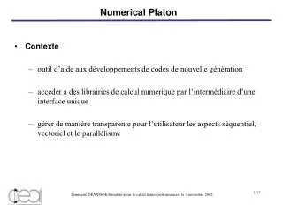 numerical platon