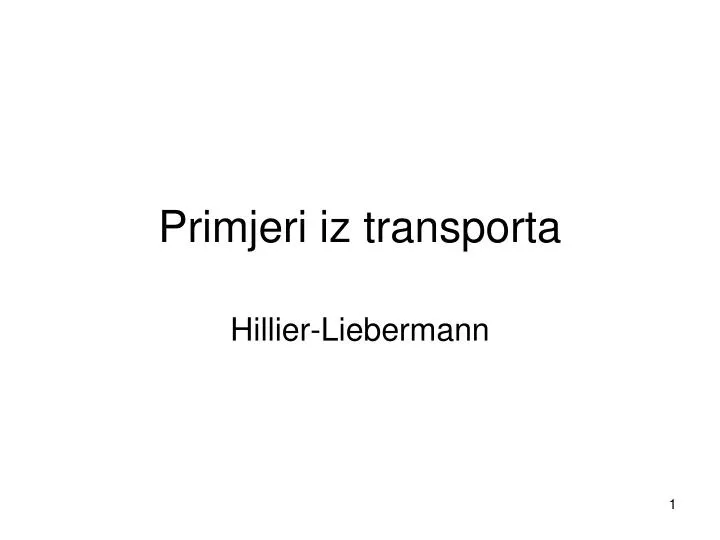 primjeri iz transporta