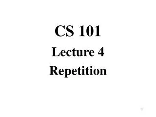 cs 101