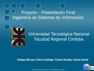 proyecto presentaci n final ingenier a en sistemas de informaci n