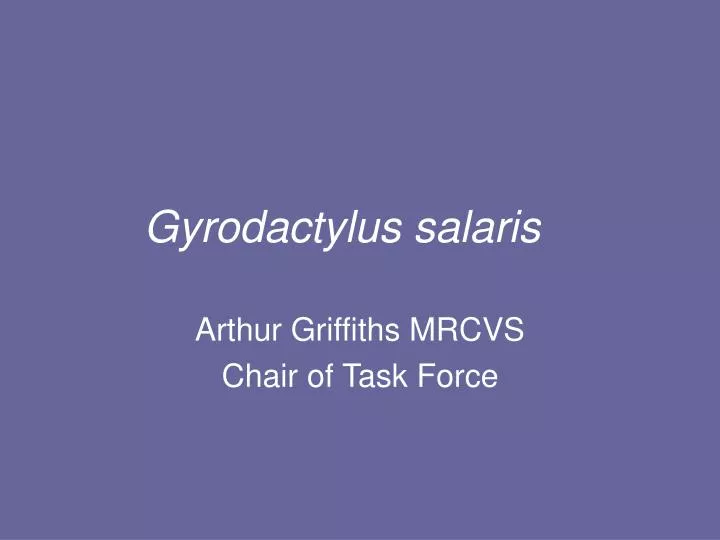 gyrodactylus salaris