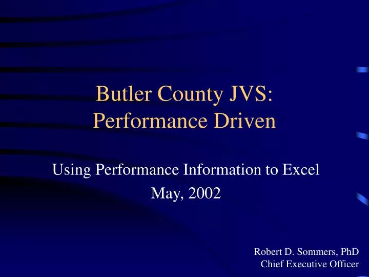 butler county jvs performance driven