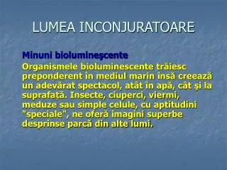 lumea inconjuratoare