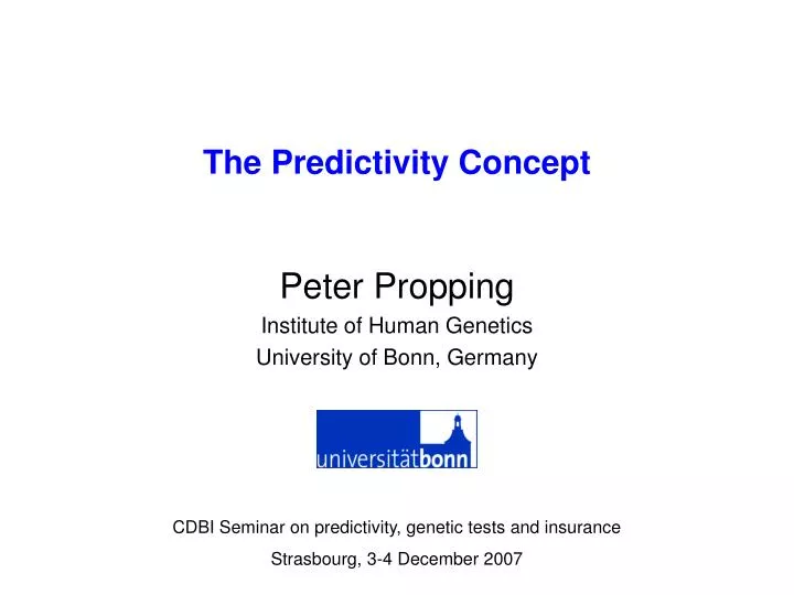 the predictivity concept