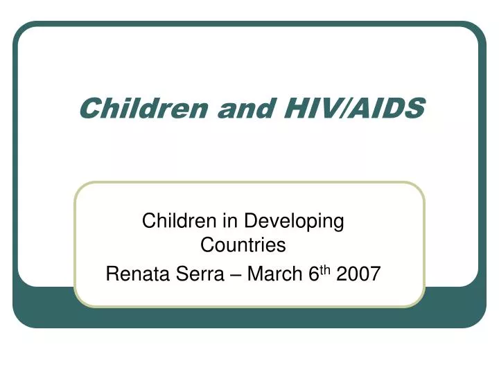 children and hiv aids
