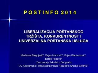 p o s t i n f o 2 0 1 4